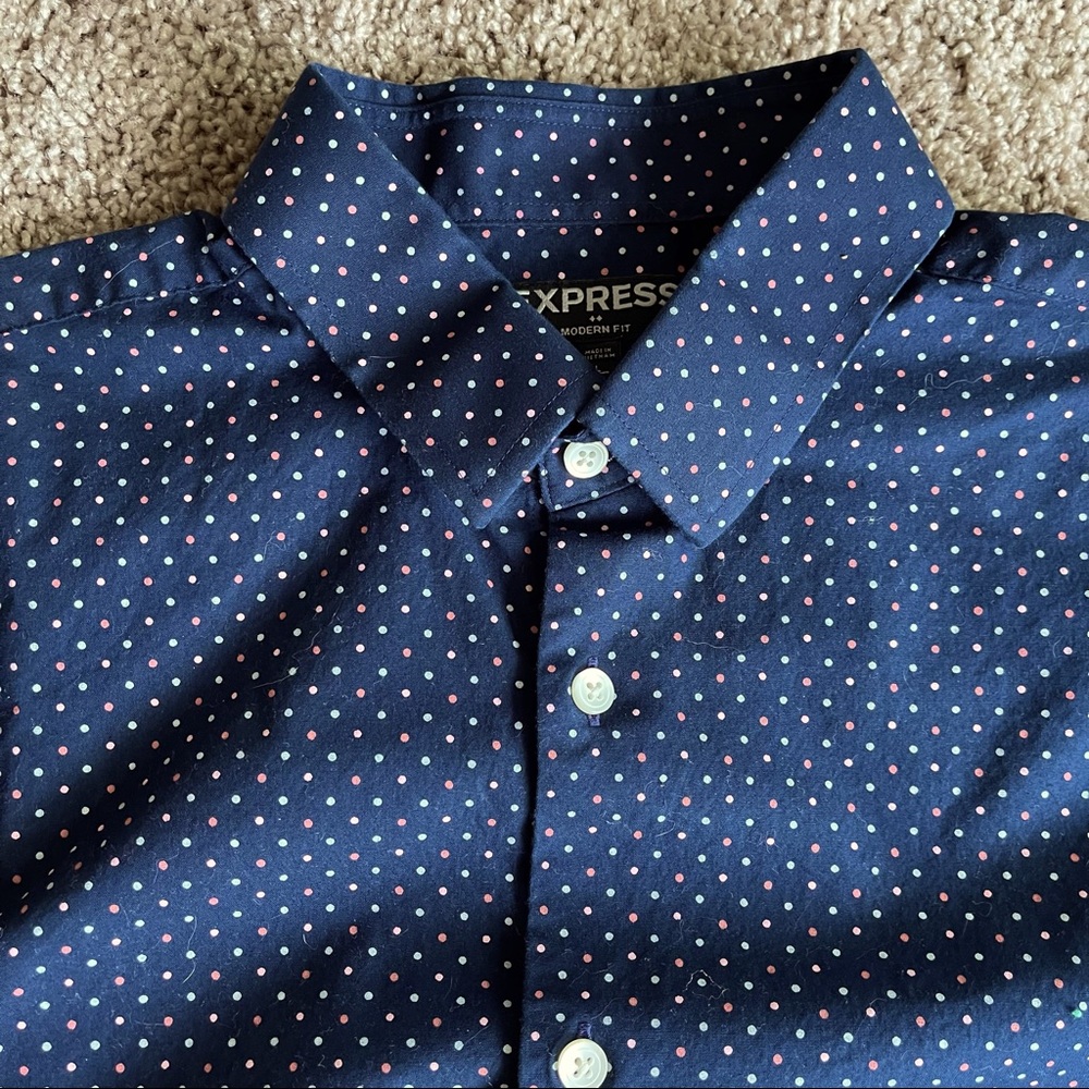 Express Modern Fit Cotton Shirt. Size L.